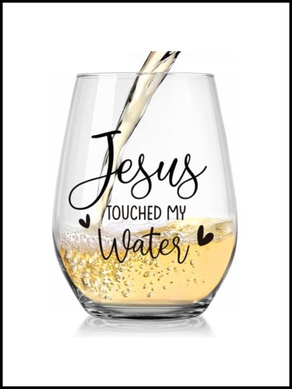 Stemless Wine Glass 15oz Christian Gift Funny Jesus Cup